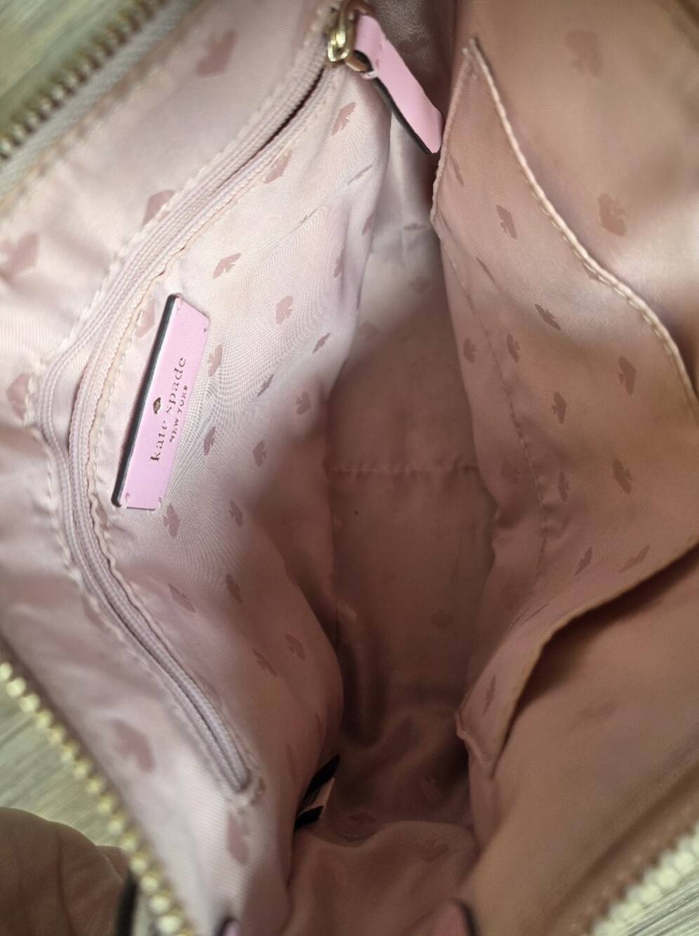 Kate Spade Adel Medium Top Zip Crossbody Bag Warm Beige - Picture 6 of 8